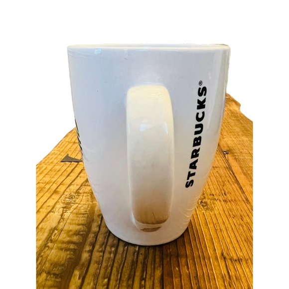 2011 Starbucks Coffee Co. Coffee Cup Mug 16 fl. oz. Green & White Logo - Picture 6 of 9
